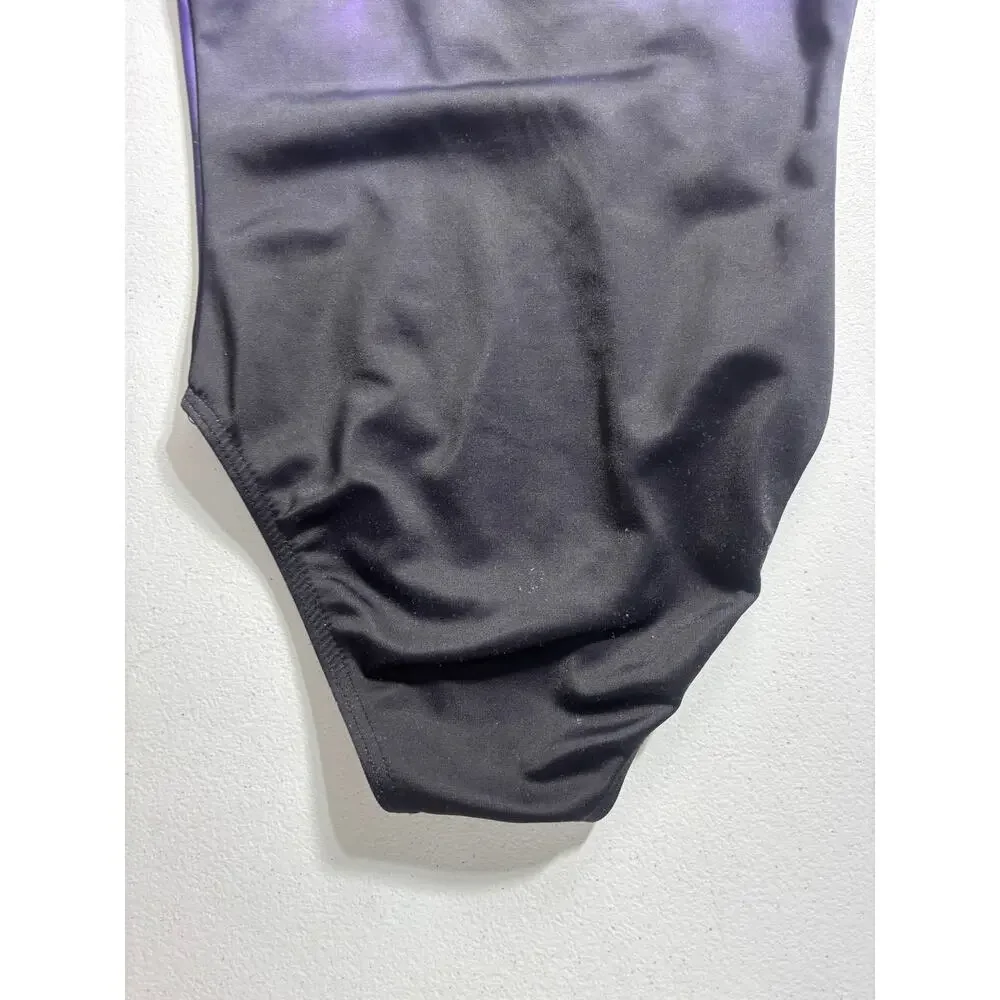Destira Gymnastics Cat Leo Black and Purple Size Child XS